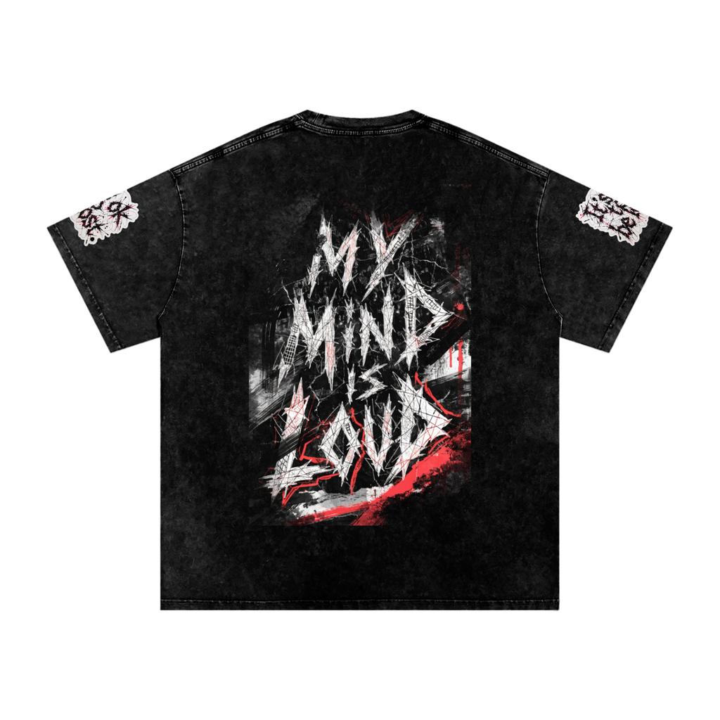 Snow Washed Oversized Cotton T-Shirt