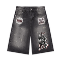 Men’s Vintage Wash Wide Leg Denim Shorts
