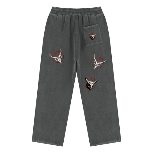 Bloody Owl Unisex Vintage Wash Fleece Sweatpants